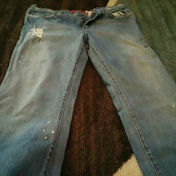 Distressed denim