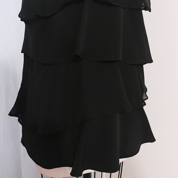 Black Tiered Ruffle Racerback Tank - Picture 3 of 4