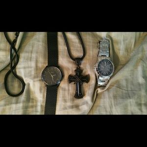 Watch necklace set
