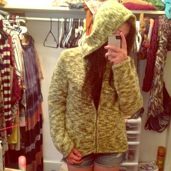 Green knit sweater