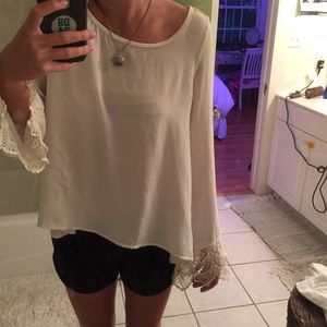 Sheer top with open back