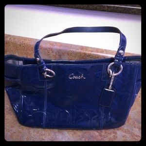 Coach patent shoulder bag