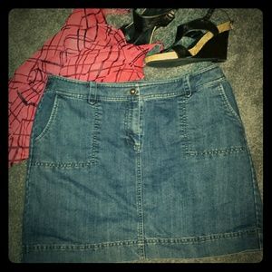 Adorable Jean Skirt by Ann Taylor Loft