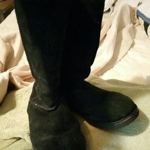 Black Suede Xhiliration Boots Size 8