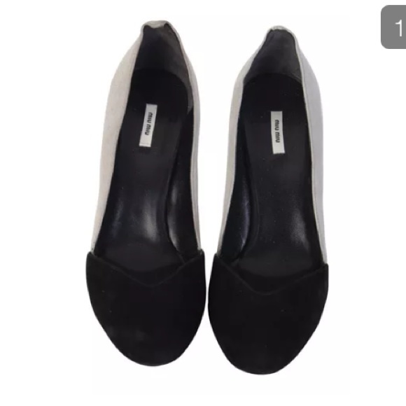 New miu miu ombré suede & patent pumps sz 36