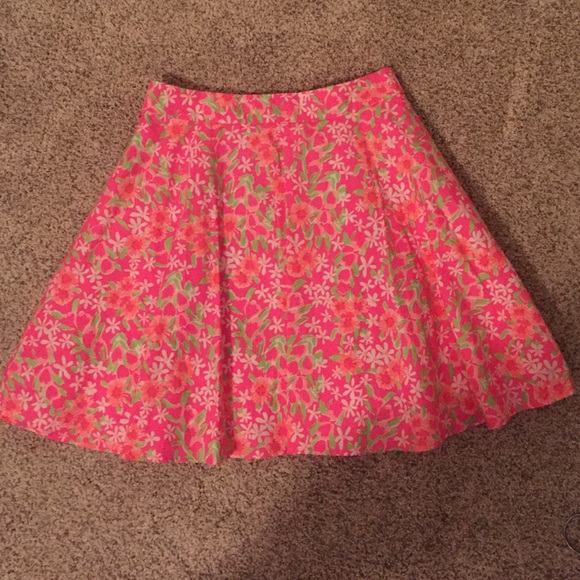 Lilly Pulitzer pink floral skirt