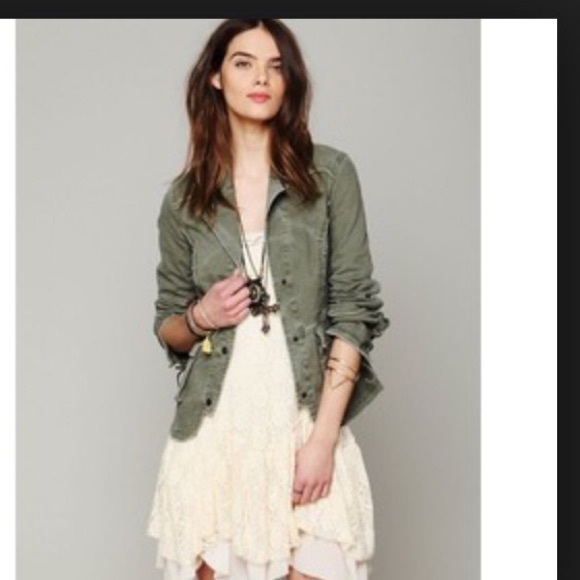 Free People Jackets & Blazers - Free People Ruffle Military Jacket