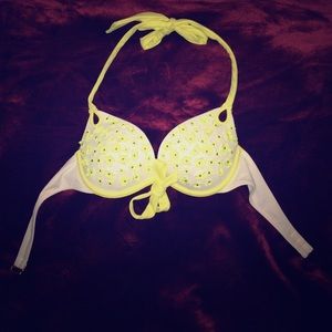 Push Up White/Yellow Victoria's Secret Bikini Top
