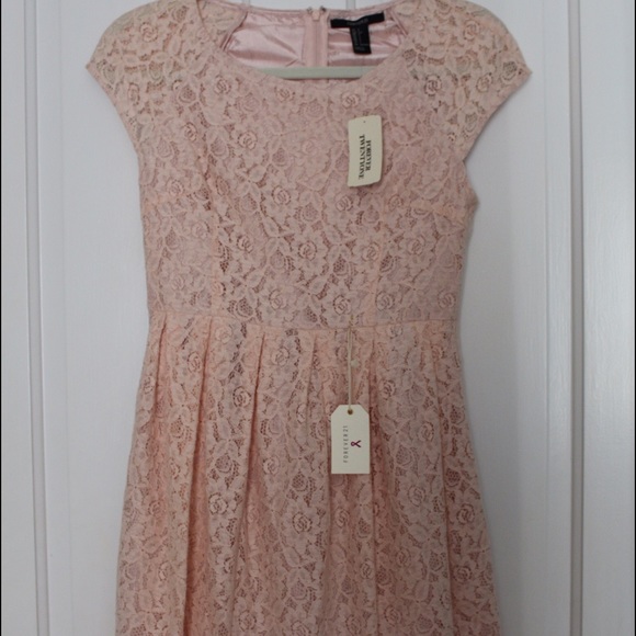 Baby Pink Floral Lace Dress