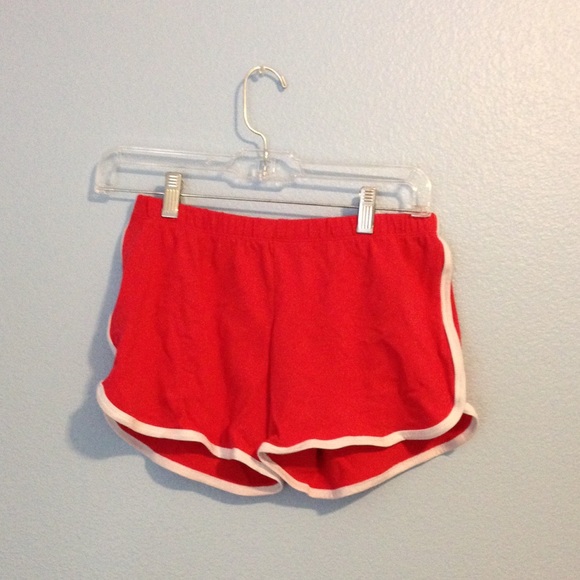 Red & White Running Shorts