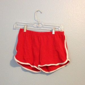 Red & White Running Shorts