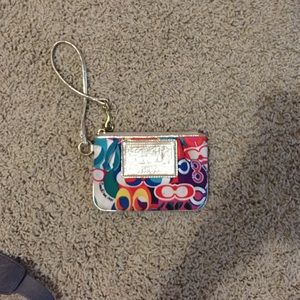 Coach poppy wristlet