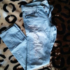 Distressed jeans