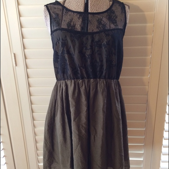 ModCloth dress: olive and black lace