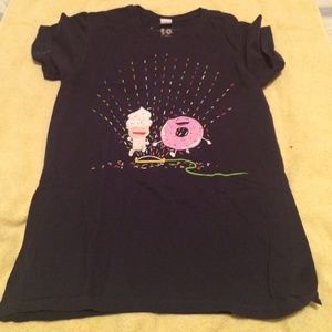 Girly Fit Navy Blue Threadless Brand Tee
