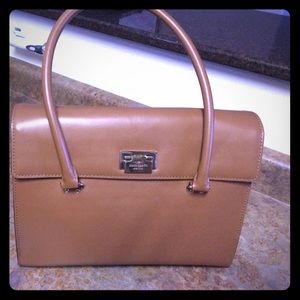 Kate Spade cognac leather large tote
