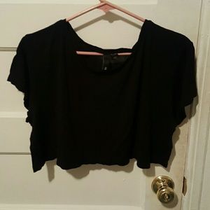 Solid Black crop top