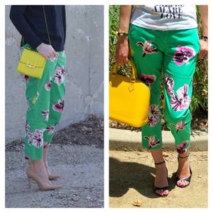 Jcrew floral city fit pants!