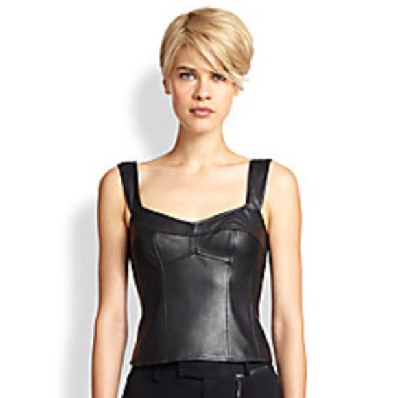 Nannette Lepore Open and Shut leather corset