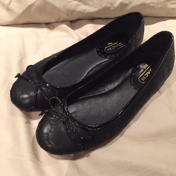 Coach black flats