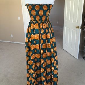 Orange Circle African Maxi