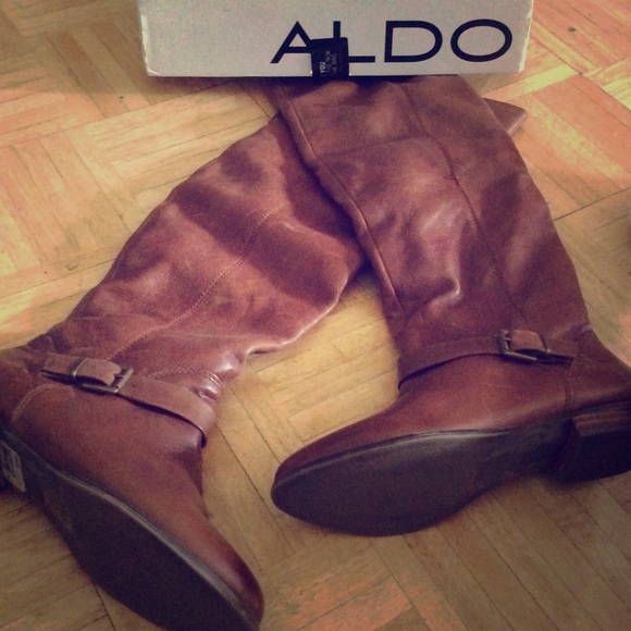 Genuine Leather knee high ALDO boots.