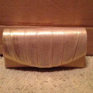 Gold shimmer clutch