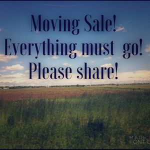 Moving sale! Low prices! :)