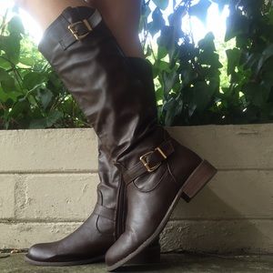 Bucco Bistania Riding Boot Brown Vegan Leather