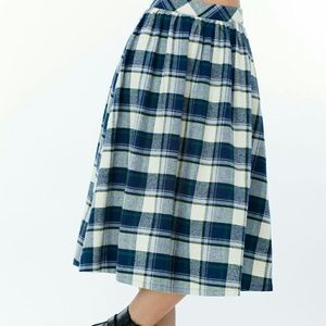 Vintage Plaid Midi Skirt