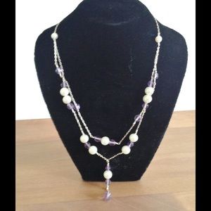 Pearl Sterling Beaded Necklace (New Hand Made)