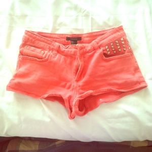 Studded coral shorts