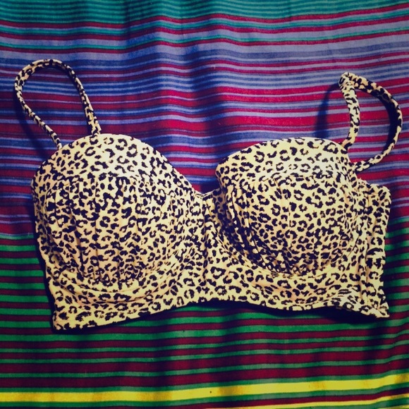 Cheetah Print Swimsuit Top