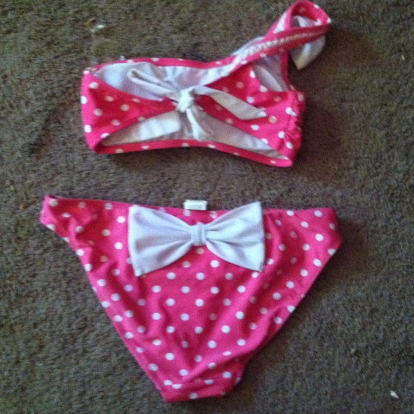 Poka dot  pink bikini - Picture 2 of 2