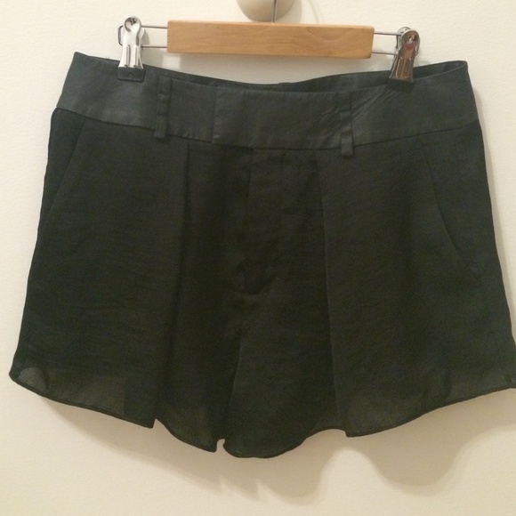 Helmut Lang black silk shorts size 6 - Picture 1 of 4