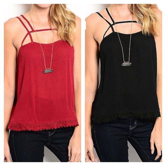 SOLD OUT • Black Caged Tank Top • - Picture 2 of 2