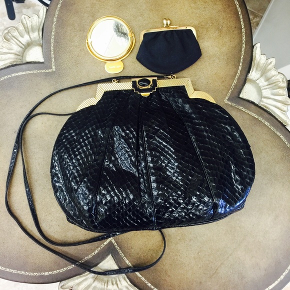 Authentic Judith Leiber snakeskin bag/clutch