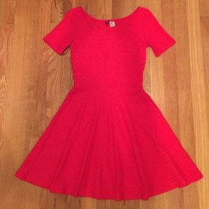 Red skater dress
