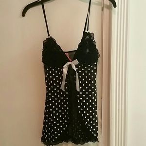 Polka dot sexy nighty top