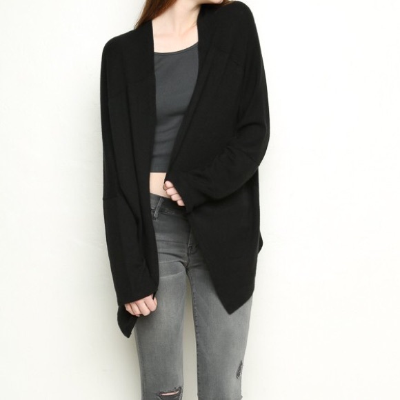 long sleeve  black cardigan