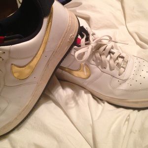 Nike Air Force 1's Gold