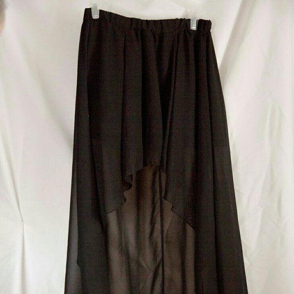 Black Hi-Low Skirt