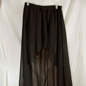Black Hi-Low Skirt
