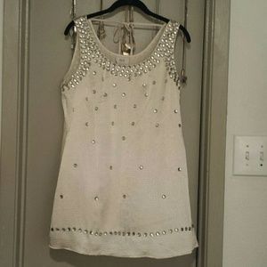 Cream & Rhinestone Dress