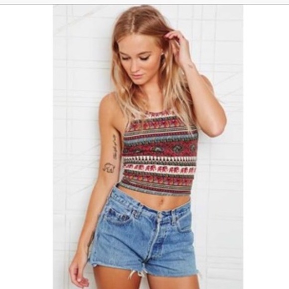 Urban Outfitters Tops - Title Unknown Elephant Print Halter Neck Crop