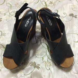 Aldo Open Toe Wedge.  Made in Italy.