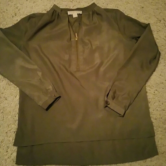 Army green Michael Kors blouse size Small