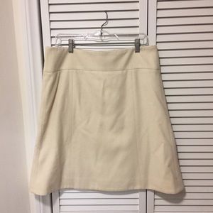 J.Crew Wool Cashmere A-Line Fit Flair Winter White