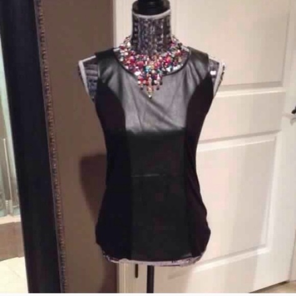 Chic Faux Leather Top