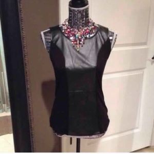 Chic Faux Leather Top